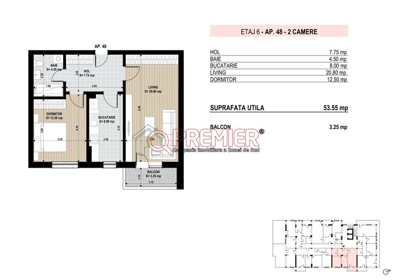 BRANCOVEANU - 2 CAMERE - PREMIUM
